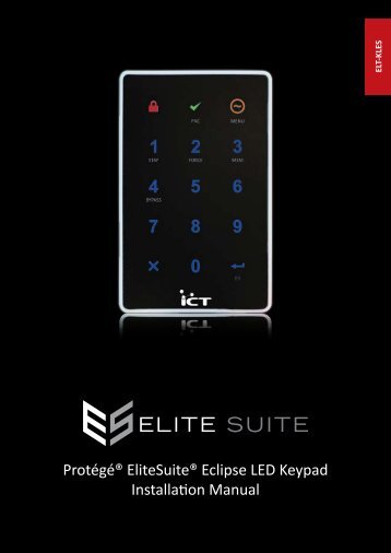 Protégé® EliteSuite® Eclipse LED Keypad Installation Manual