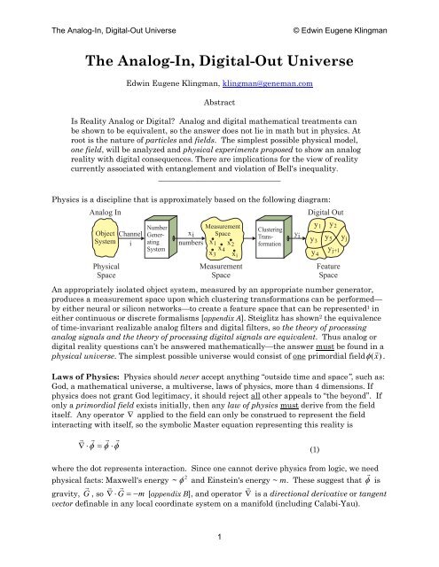 The Analog-In, Digital-Out Universe - FQXi