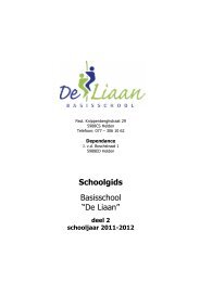 schoolgids 2011-2012 de Liaan, deel 2 - Basisschool De Liaan