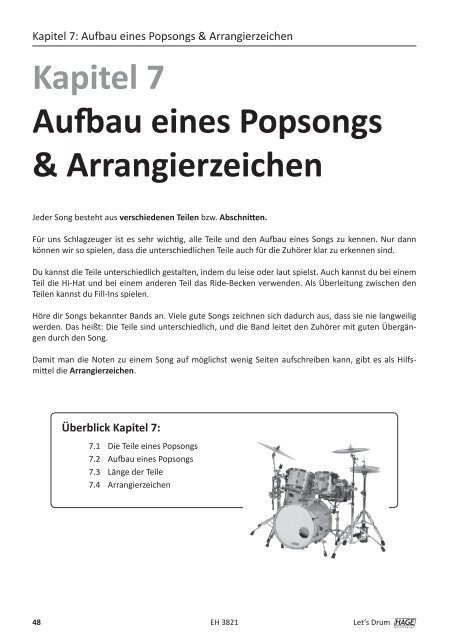 Kapitel 7 Aufbau eines Popsongs & Arrangierzeichen