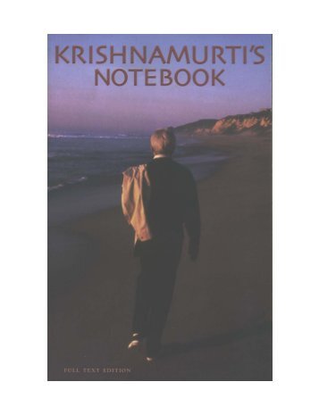 Krishnamurti's Notebook - Esoteric Quotes