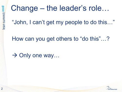 Lean Leadership