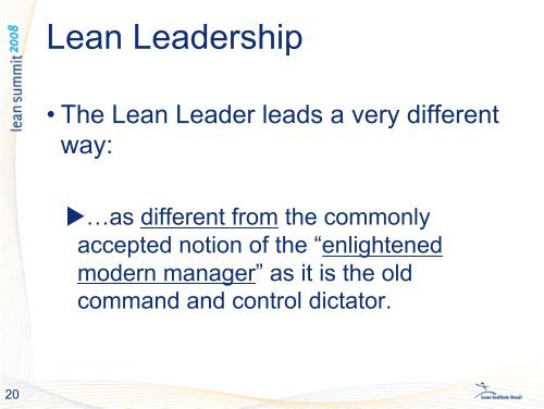 Lean Leadership