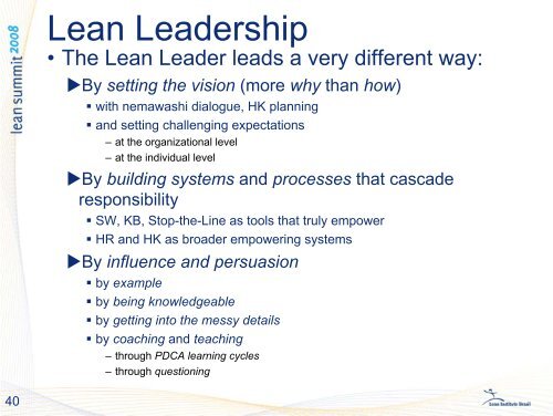 Lean Leadership