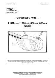 Garázskapu nyitó – LiftMaster 1000-es, 800-as, 600-as modell