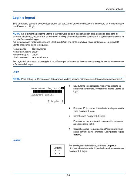 d'IstruzIonI Manuale - Utax