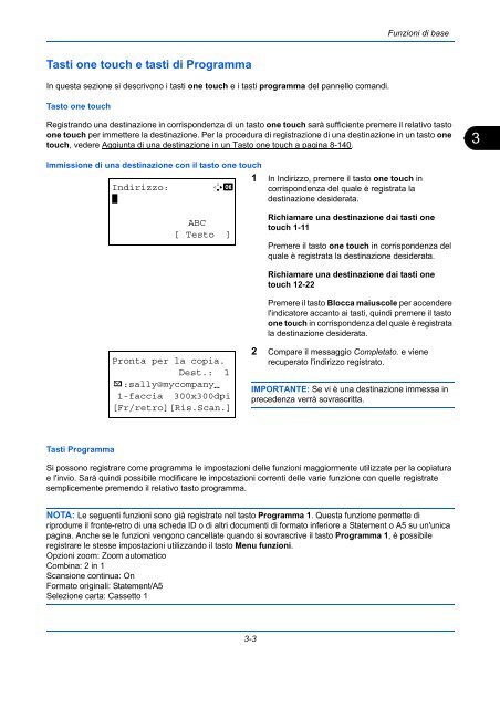 d'IstruzIonI Manuale - Utax