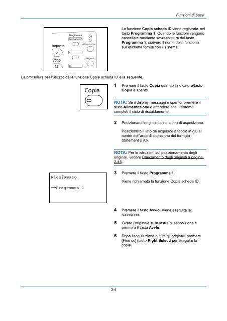 d'IstruzIonI Manuale - Utax