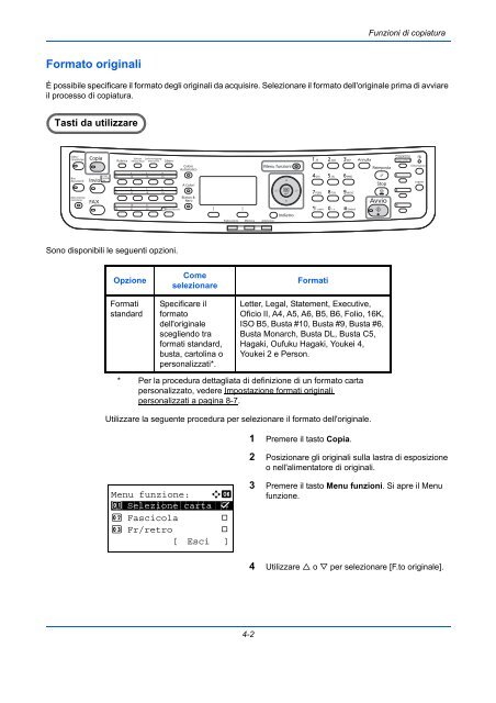 d'IstruzIonI Manuale - Utax