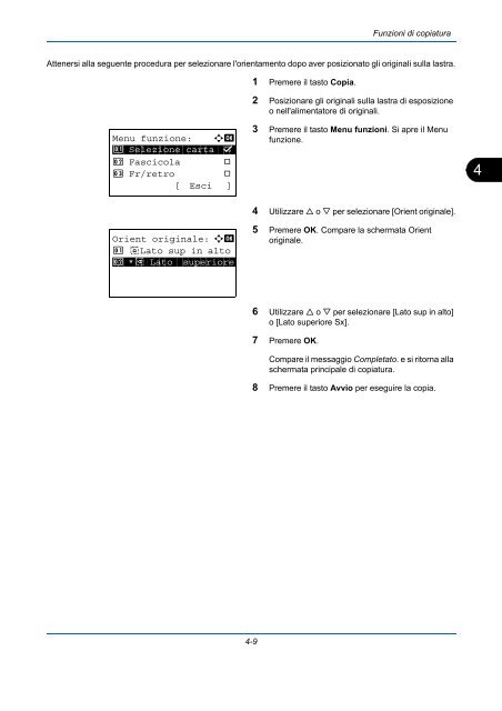 d'IstruzIonI Manuale - Utax