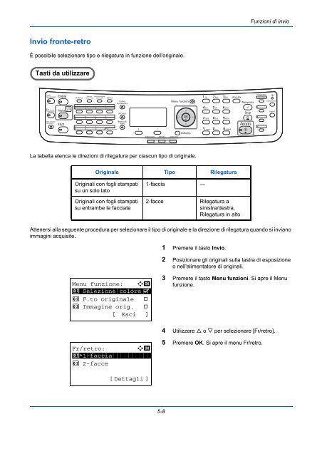 d'IstruzIonI Manuale - Utax