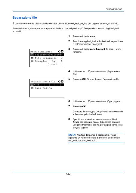 d'IstruzIonI Manuale - Utax