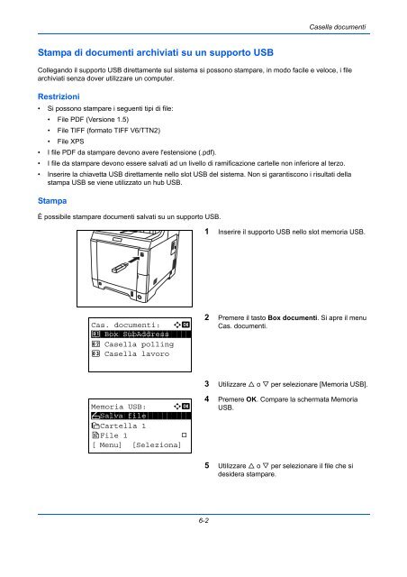 d'IstruzIonI Manuale - Utax