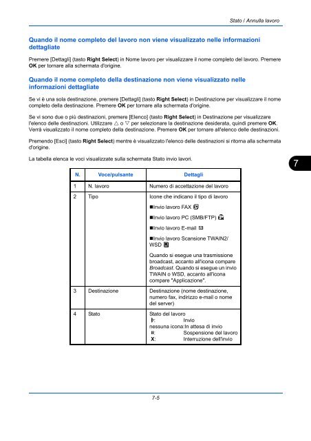 d'IstruzIonI Manuale - Utax