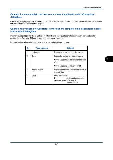 d'IstruzIonI Manuale - Utax