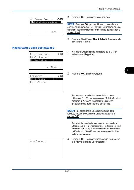 d'IstruzIonI Manuale - Utax