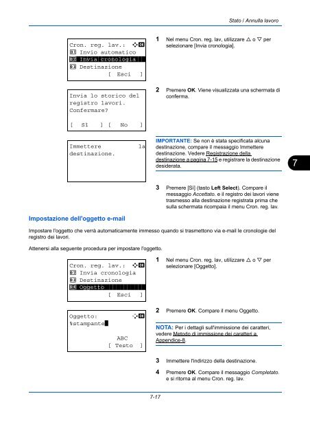 d'IstruzIonI Manuale - Utax