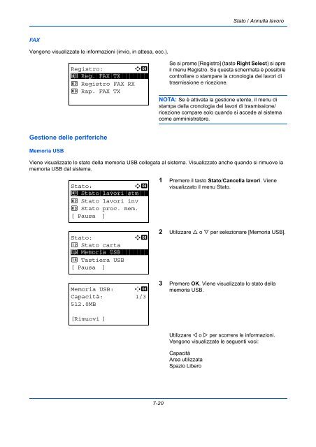 d'IstruzIonI Manuale - Utax