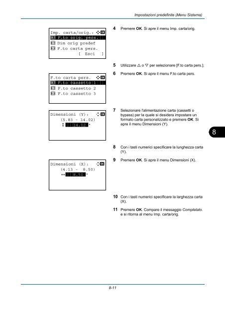 d'IstruzIonI Manuale - Utax