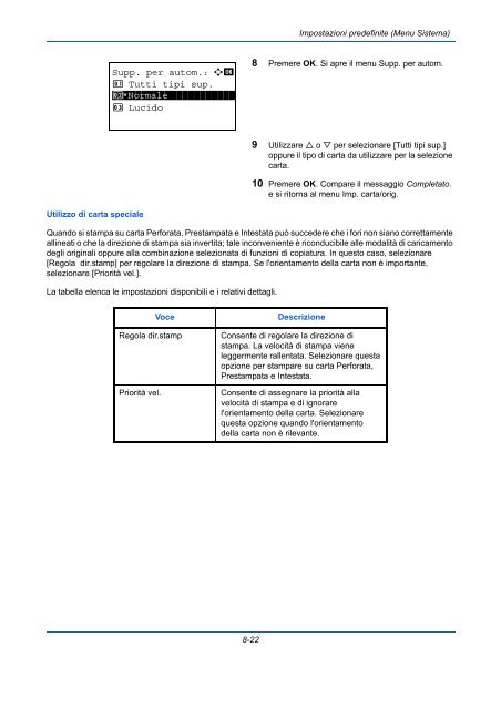 d'IstruzIonI Manuale - Utax