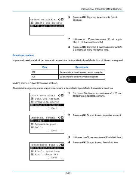 d'IstruzIonI Manuale - Utax