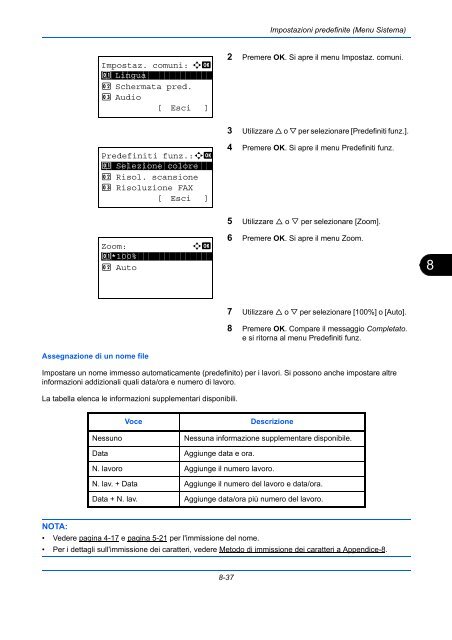 d'IstruzIonI Manuale - Utax