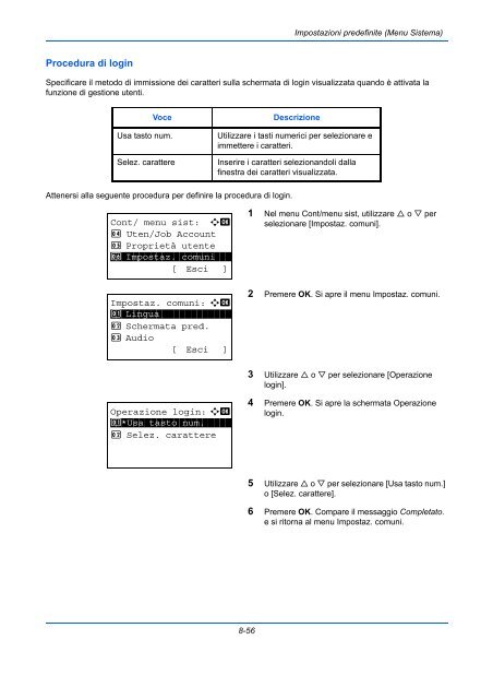 d'IstruzIonI Manuale - Utax