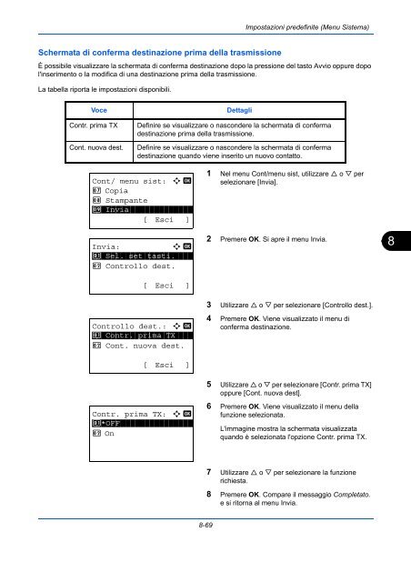 d'IstruzIonI Manuale - Utax