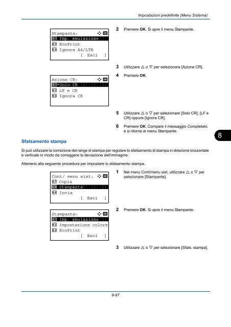 d'IstruzIonI Manuale - Utax