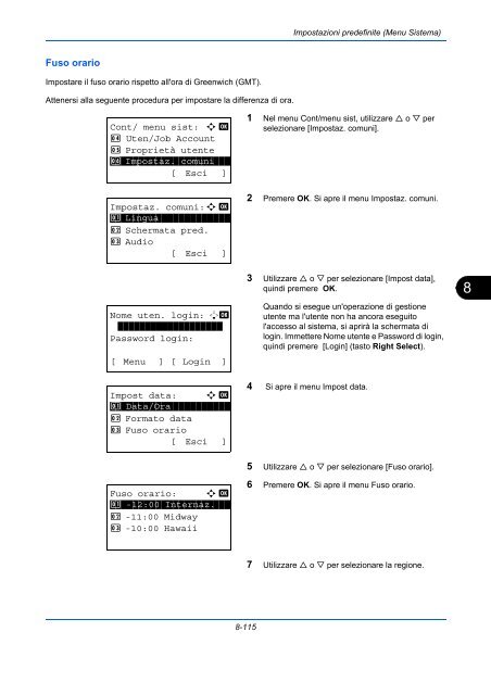 d'IstruzIonI Manuale - Utax