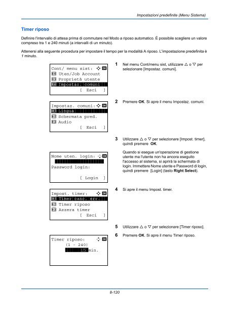 d'IstruzIonI Manuale - Utax