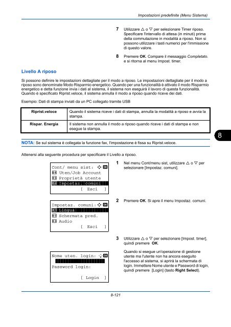 d'IstruzIonI Manuale - Utax