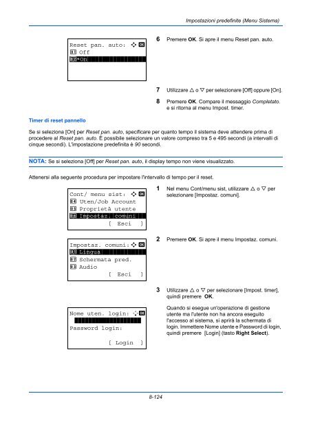 d'IstruzIonI Manuale - Utax