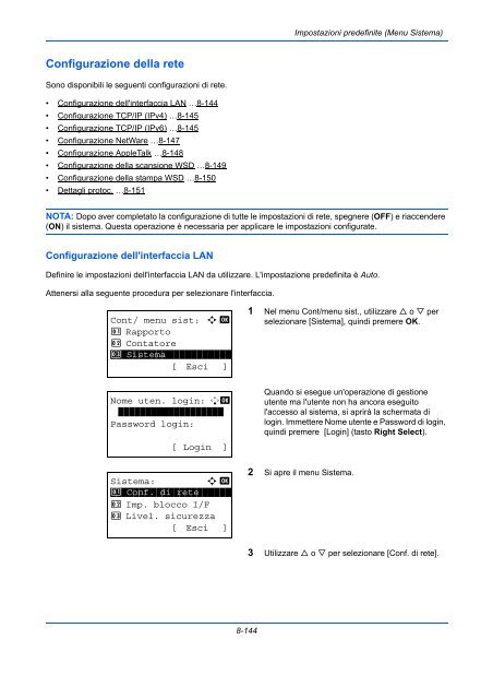 d'IstruzIonI Manuale - Utax