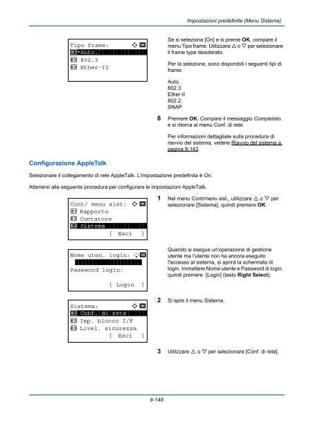 d'IstruzIonI Manuale - Utax