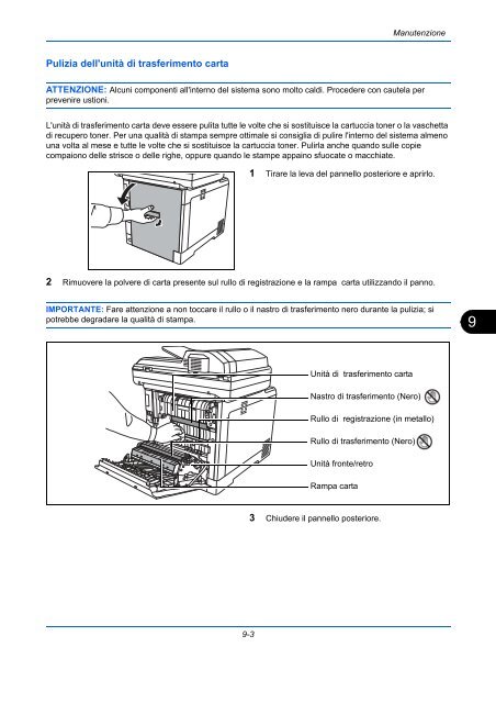 d'IstruzIonI Manuale - Utax