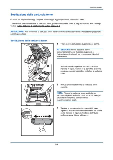 d'IstruzIonI Manuale - Utax