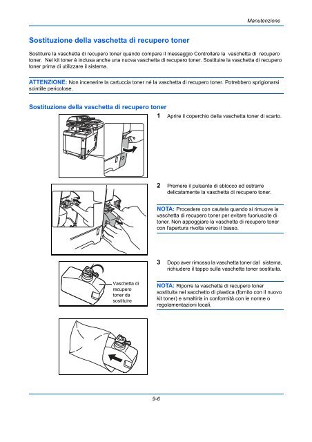 d'IstruzIonI Manuale - Utax