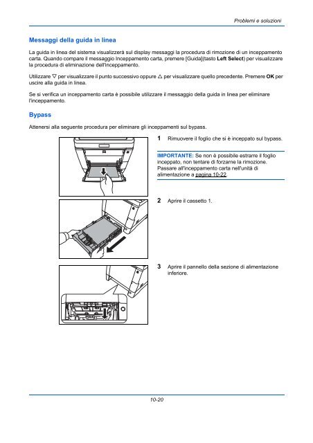 d'IstruzIonI Manuale - Utax