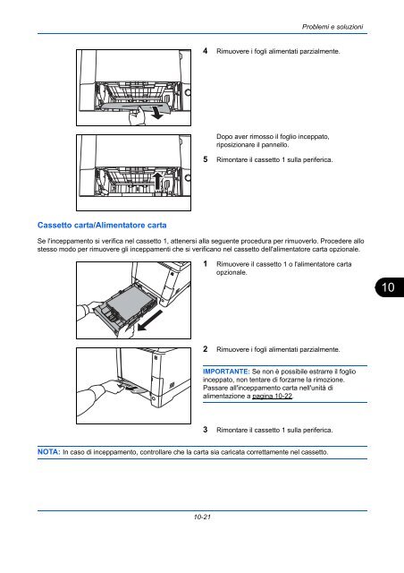 d'IstruzIonI Manuale - Utax