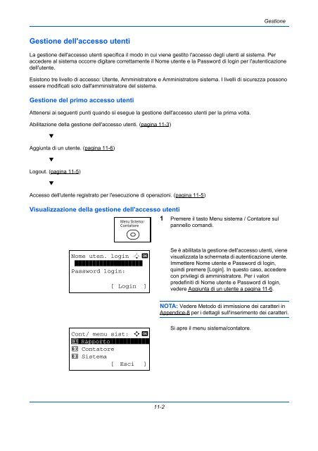 d'IstruzIonI Manuale - Utax