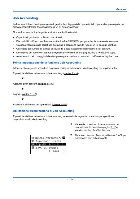 d'IstruzIonI Manuale - Utax