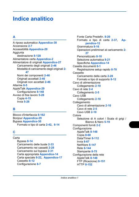 d'IstruzIonI Manuale - Utax