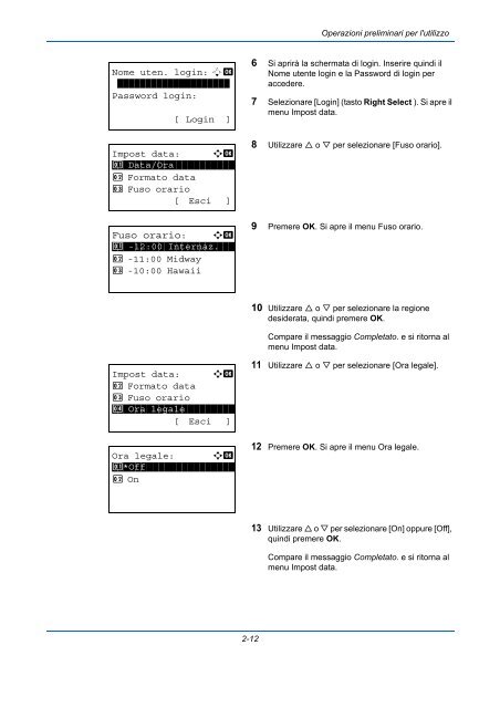 d'IstruzIonI Manuale - Utax