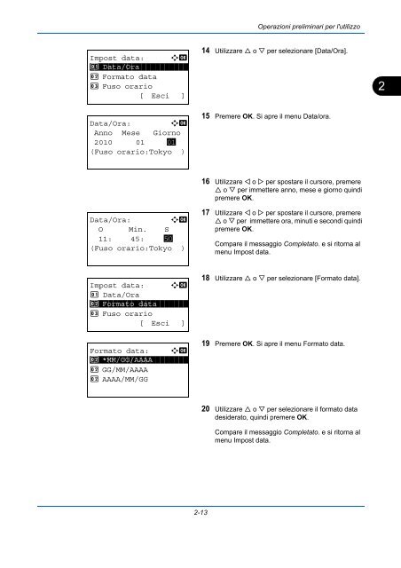 d'IstruzIonI Manuale - Utax