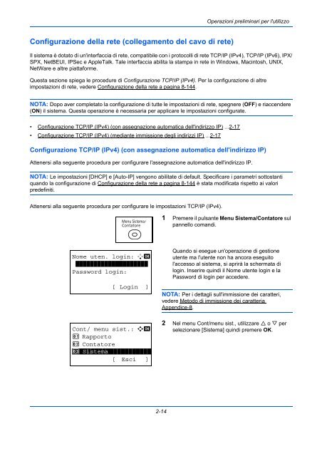 d'IstruzIonI Manuale - Utax