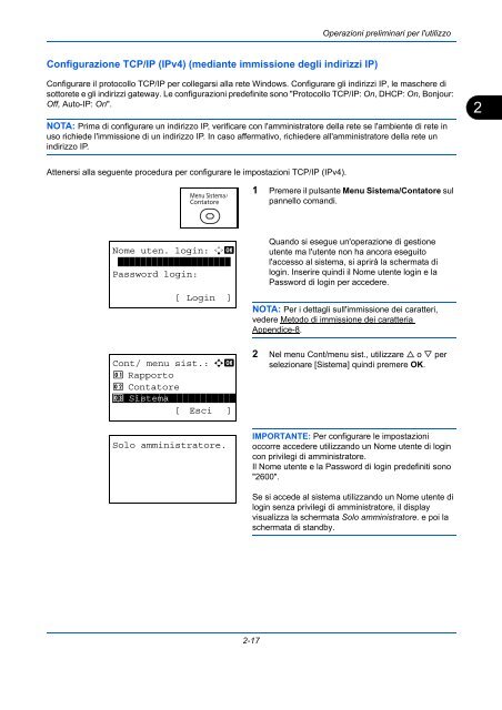 d'IstruzIonI Manuale - Utax