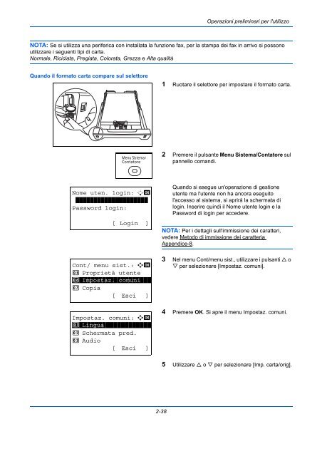 d'IstruzIonI Manuale - Utax