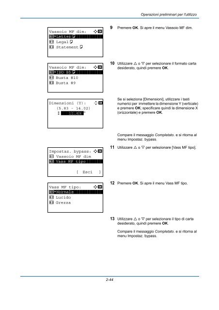 d'IstruzIonI Manuale - Utax