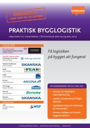 praktisk bygglogistik - Conductive